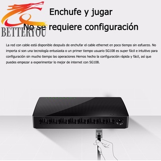 tenda sg108 8 puertos gigabit ethernet conmutador red router lan hub splitter (3)