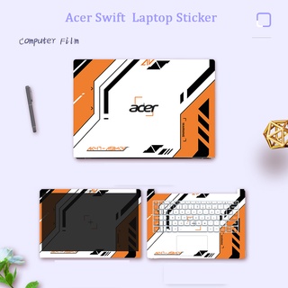 Laptop Sticker for Acer Swift 1 Swift 3 SF113 SF114 TR50 14inch 13.3" Laptop Skin Three-sides Scenic Painting Fresh Color Style Full Sides Covering Protective Sticker Dustproof Paper Case (1)