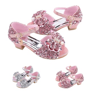 dialand _niño niños niñas perla mariposa nudo Bling Single princesa zapatos sandalias