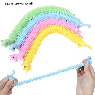 [springevenwell] 3pcs gusano fideos estiramiento cuerda tpr cuerda anti estrés juguetes cadena autismo juguetes calientes (3)