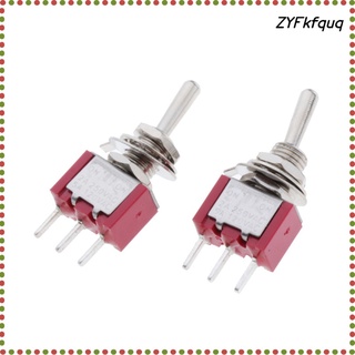 2x Mini Metal Toggle Switch SPDT ON-ON PCB Lug 2A 250VAC High Quality NEW