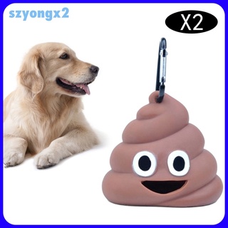 [Szyongx2] 2 pzs dispensador de bolsas de residuos de silicona para mascotas con Clip lindo titular de basura (1)