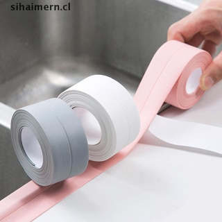 sihai 3.2mx22mm baño baño lavabo baño cinta de sellado de la tira de la cinta blanca pvc autoadhesivo impermeable pegatina de pared para cuarto de baño cocina.