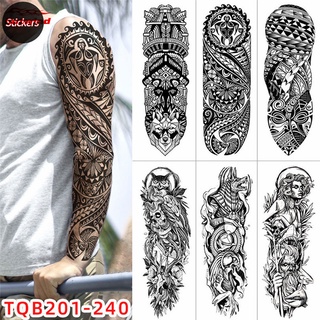 Hw gran brazo manga tatuaje impermeable temporal arte corporal creativo tatuaje pegatina