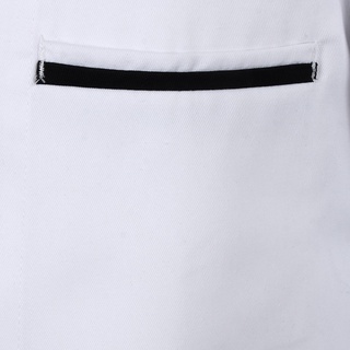 chaqueta de chef retro uniforme de manga larga hotel cocina ropa m blanco (5)