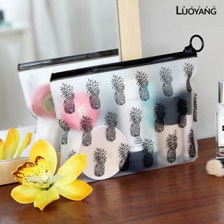 LYM bolsa de cosméticos impermeable con estampado translúcido con cremallera para viaje/bolsa de almacenamiento de baño (2)