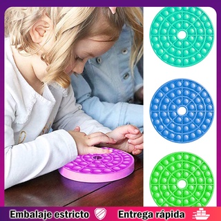 Redondo Push Pops burbuja Fidget sensorial juguete con agujero Flexible alivio del estrés juguete para adultos niños