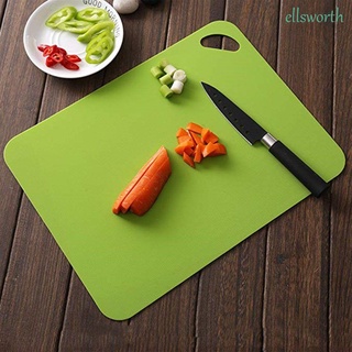 Ellsworth 1 pza tabla de cortar frutas verduras carne herramientas bloques de corte irrompible Flexible antideslizante rectángulo plástico ultrafino herramienta de cocina