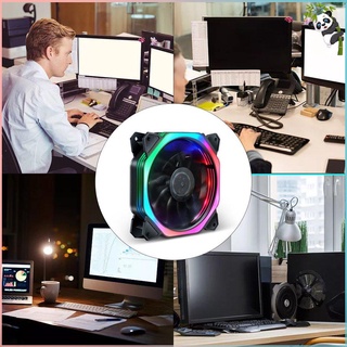 Colorful Dual-aperture Fan Led Lighting Mute 12v 12cm Cooling Fan For Desktop Computer Case CPU Cooler Multiple Fan