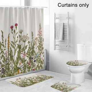 Anti Splash exquisito hogar lavable engrosado 12 ganchos decoración de baño juego de cortina de ducha