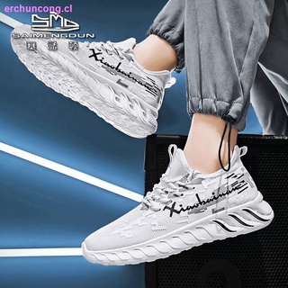 los hombres zapatos 2021 verano nuevos zapatos transpirables de los hombres s zapatos de moda deportes salvajes versión coreana de la tendencia de correr casual zapatos blancos