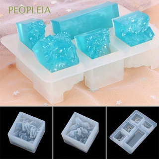 PEOPLEIA Transparent Resin Mold Mountain Peak Jewelry Making Tools Silicone Mould UV Epoxy DIY Craft Dried Flower Crystal Cube Molds