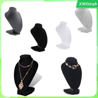 soporte de exhibición de cuero pu/terciopelo para joyas, collar, figura, organizador (3)