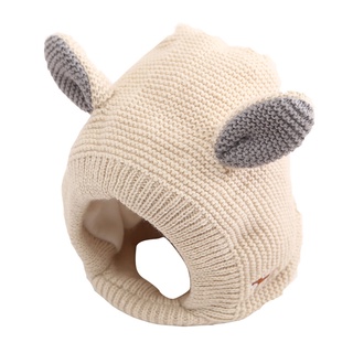 [tninguly] lindo niño de punto headwear animal impresión a prueba de viento gorro de bebé anti-retráctil para uso diario (2)