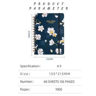 2022 cuaderno planificador Espiral/libro A5 Notepad/diario/hombre/Agenda/diario/escuela/oficina (7)