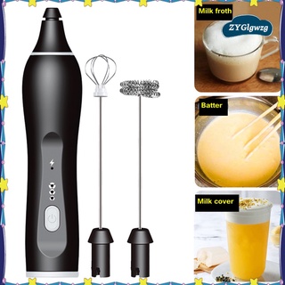 Electric Milk Frother Handheld for Coffee Whisk Drink Mixer Mini Foamer Milk Foamer Frother Mini Blender USB Rechargeable