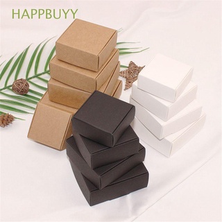 happbuyy 10pcs suministros de fiesta caja de papel kraft caja de papel de boda paquete de cartón pequeño joyería regalo artesanía hecha a mano caramelo almacenamiento/multicolor