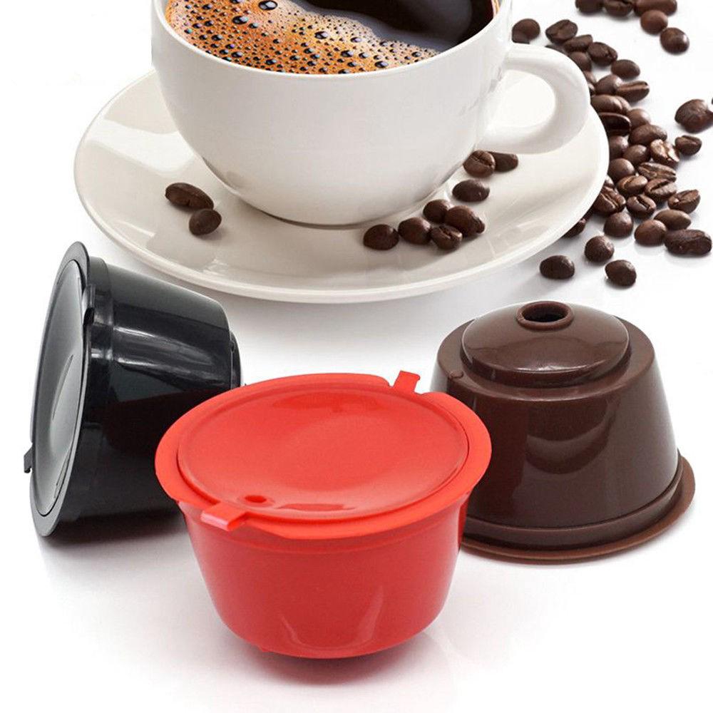 6 colores recargables cápsula de café filtro reutilizable para Dolce Gusto Nescafe