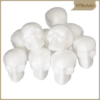 10Pcs Polystyrene Styrofoam Skull Foam Craft Accessories Hallowmas Party DIY