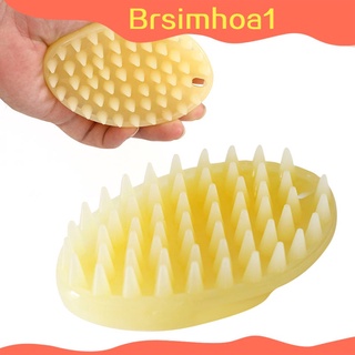 Brsimhoa1 cepillo De baño De Gato y perro Para mascotas De silicón flexible Para Lavar masa y envejecimiento largo/cabello corto/elimina la piel suelta