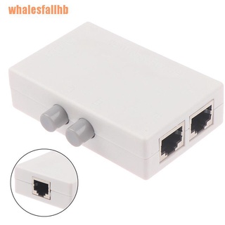whalesfallhb mini 2 puertos rj45 rj-45 interruptor de red ethernet caja de red conmutador de 2 vías puerto