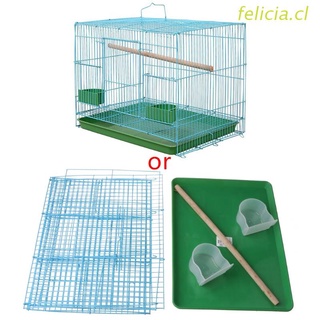 felicia jaula rectangular pequeña para pájaros pequeños y canarios rekord equipado con palo de pie de pájaro y 2 semicirculares (1)