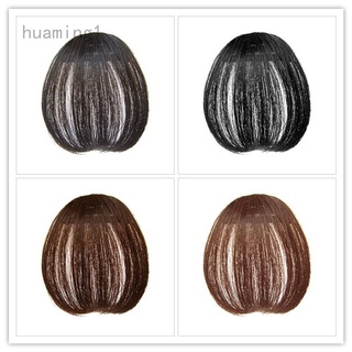 Huaming1 delgado aseado aire flequillos extensiones de pelo humano Clip en flecos delantero peluquero