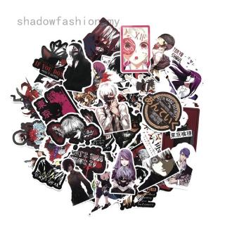 Shadowfashion 52 pegatinas de Anime Ghoul para portátil, equipaje, coche