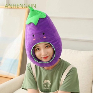 Anhengxin niños muñeca mantener caliente gorra mullida dormir muñeca sombrero de felpa sombrero de las mujeres verduras sandía girasol Cosplay juguete suave muñeca tocado