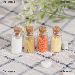 [SKC] 4Pcs Mini botella de alimentos para condimentos DIY 1/12 casa de muñecas miniaturas comida de cocina [Shakangcool]