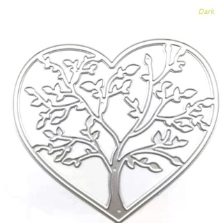 Troqueles de Metal de corazón oscuro en forma de árbol de acero al carbono troqueles de corte esténcil hecho a mano Scrapbooking tarjetas de papel hacer troqueles DIY (1)