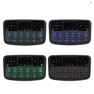 a36 mini teclado inalámbrico 2.4ghz 4 colores retroiluminados aire ratón touchpad teclado para android tv box smart tv pc recargable (1)
