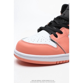 Nike Air Jordan 1 Mid AJ1 Niños Niñas Zapatos De Corte Medio Casual Deportes Baloncesto < Joe 1 Infantiles Serie (6)