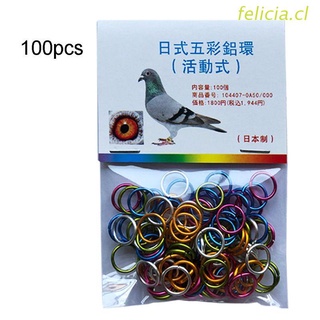 felicia 100 piezas mezcla color pájaro pie anillo especies identificar bandas de paloma anillos de entrenamiento mascota