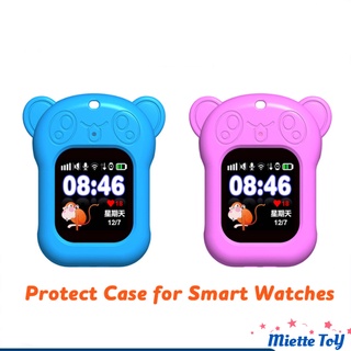Mie portátil Smart Watch caso para Q90 DF25 Q80 Q528 silicona caso lindo Panda Anti-pérdida reloj proteger caso