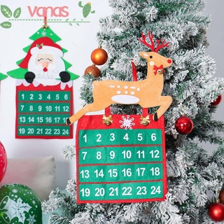 vanas dormitorio puerta navidad adviento calendario de la familia de la pared de navidad calendario de cuenta atrás vestíbulo santa claus decoración del hogar hotel colgante