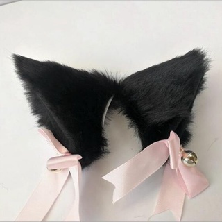 halloween anime orejas de gato cosplay anime fiesta disfraz pajarita campana headwear