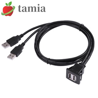 TAMIA-Cable De Montaje En Color Con Panel USB De 1 M , Doble USB2.0 A Macho Hembra