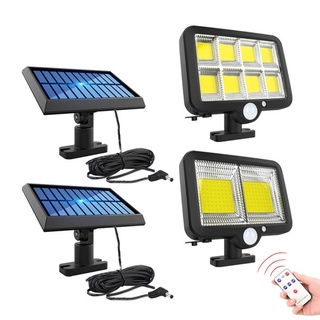 3 modos Lampu Solar luz de pared 160 LED/COB lámpara impermeable PIR Sensor de movimiento al aire libre luces solares de la calle