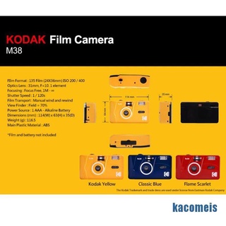 [KACM] nuevo - Kodak Vintage Retro M35 35 mm reutilizable cámara de película rosa verde amarillo púrpura OEIS (9)