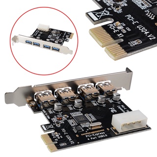 Adaptador de tarjeta de expansión PCI-E a USB 3.0 HUB PCI Express de 4 puertos de velocidad 5 Gbps ☆Spdivine2