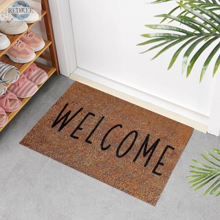 Redkee - alfombra de entrada de 60 x 40 cm, alfombra de bienvenida de felpa suave (5)