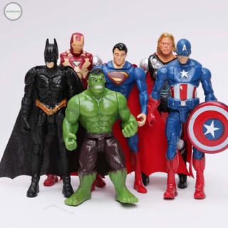 los vengadores batman hulk thor iron man superman figura de acción niño juguete