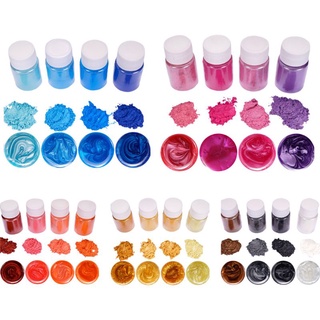tao - juego de 4 piezas de resina de color mezclado para manualidades, polvo brillante, pigmento luminoso, material epoxi de cristal