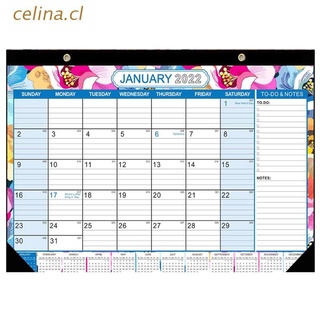 celina 2022 Wall Desk Calendar Planner Jan. 2022-Jun 202 3 with Hanging Loop Ruled Daily Blocks Holidays Highlighted for Home