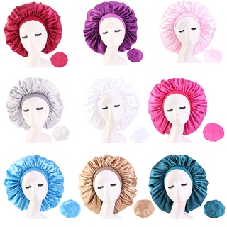 huyunbu Women Cap Satin Stretchable Night Sleep Hair Bonnet