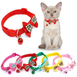 Bowknot Collar De Gato Con Campanas Hebilla Ajustable Pequeño Perro Cachorro Gatito Collares Accesorios Para Mascotas