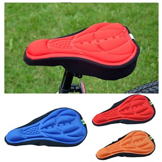 5 colores al aire libre 3D Gel de silicona bicicleta bicicleta suave comodidad sillín cojín almohadilla de asiento de bicicleta