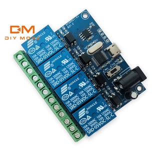 Diymore 2/4 canales DC 5V 10A CH340 módulo de relé USB inteligente tablero de interruptor