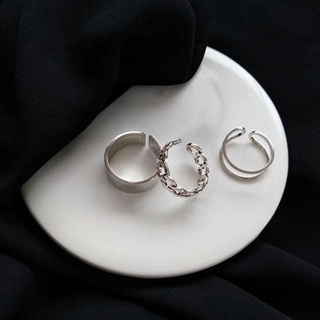 Set De anillos De combinación De anillos abiertos/anillo simple Personalizado para mujer J6B0 (3)
